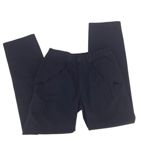 SLAM‎ Black Cargo Pants Elastic Waist Utility Pockets Tactical Outdoor Size L - Picture 1 of 10